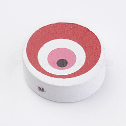 Natural Wood Printed Beads&nbsp;WOOD-Q030-12