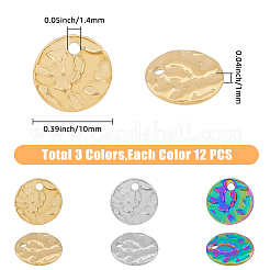 36Pcs 3 Colors 304 Stainless Steel Charms&nbsp;STAS-HY0001-27