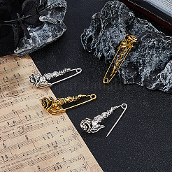 2Pairs 2 Colors Zinc Alloy Kilt Pins&nbsp;JEWB-FH0002-44
