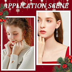 Christmas Theme DIY Alloy & Glass Dangle Earring Making Kits&nbsp;DIY-SC0027-64