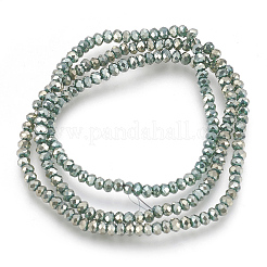 Electroplate Glass Beads Strands&nbsp;EGLA-P018-2mm-FR-B11