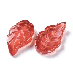 Baking Paint Imitation Jade Glass Pendants&nbsp;EGLA-M027-01B
