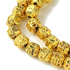 Electroplated Natural Lava Rock Beads Strands&nbsp;G-I360-N01-01