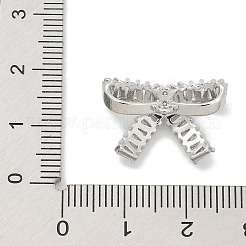 Rack Plating Brass Micro Pave Clear Cubic Zirconia Buttons&nbsp;KK-K293-07A-P