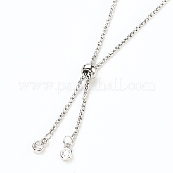 Adjustable 304 Stainless Steel Box Chain Slider Bracelet/Bolo Bracelets Making&nbsp;AJEW-JB00781-01