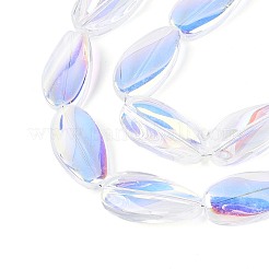 Electroplate Transparent Glass Beads Strands&nbsp;EGLA-N055-02B