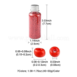 23338Pcs 7 Style Round Glass Seed Beads&nbsp;SEED-YW0002-25