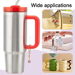 Butterfly Brass Glass Cup Charms&nbsp;HJEW-UN00017