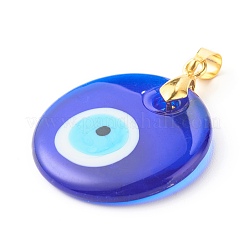 Handmade Lampwork Evil Eye Pendants&nbsp;PALLOY-JF00847-02