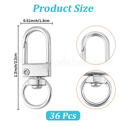 36Pcs Alloy Swivel Clasps&nbsp;PURS-CN0001-12KCG