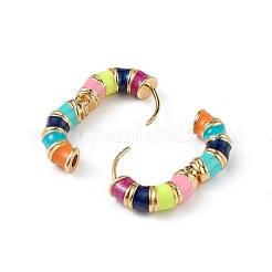 Real 18K Gold Plated Brass Hoop Earrings for Women&nbsp;EJEW-L234-092G