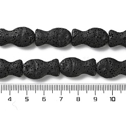 Fish Dyed Natural Lava Rock Beads Strands&nbsp;G-O126-01A-07