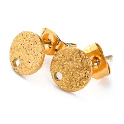 Ion Plating(IP) 304 Stainless Steel Stud Earring Findings&nbsp;STAS-O144-01A-G