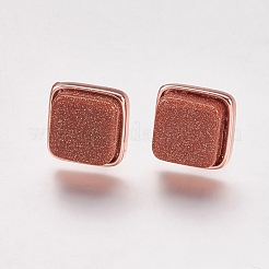 Synthetic Goldstone Stud Earrings&nbsp;EJEW-F139-A05