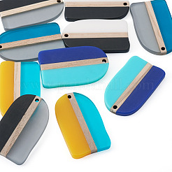 10Pcs 5 Colors Resin & Wood Pendants&nbsp;RESI-TA0004-53