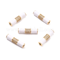 Eco-Friendly Brass Enamel Tube Beads&nbsp;KK-K268-09
