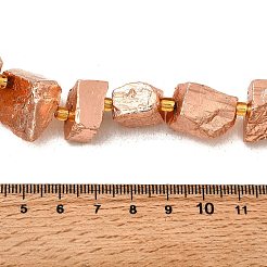 Electroplated Natural Pyrite Beads Strands&nbsp;G-F800-A03