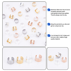 40Pcs 4 Colors 304 Stainless Steel Ear Cuff Findings&nbsp;STAS-DC0001-47