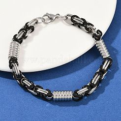 201 Stainless Steel Byzantine Chain Bracelets for Men Women&nbsp;BJEW-B143-10EBP