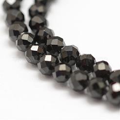 Natural Black Spinel Beads Strands&nbsp;G-G682-23-3mm