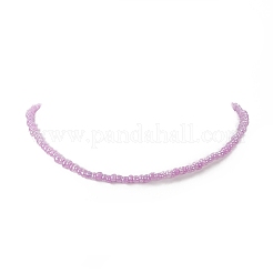 7Pcs 7 Color Glass Seed Beaded Necklaces Set for Women&nbsp;NJEW-JN04182