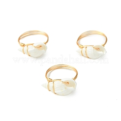 Natural Spiral Shell Finger Rings&nbsp;RJEW-TA00167