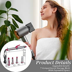 Transparent Acrylic Hair Styling Tool Rack&nbsp;ODIS-WH0030-341