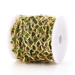 Brass Rhombus Link Chains&nbsp;CHC-N023-08C-G