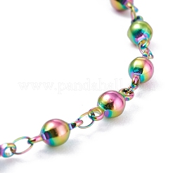 PVD Vacuum Plating 304 Stainless Steel Link Chain Bracelets&nbsp;BJEW-I295-17M