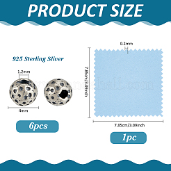 Retro 925 Sterling Silver Spacer Beads&nbsp;STER-PH0004-77A