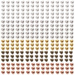 500Pcs 5 Style Brass Ear Nuts&nbsp;KK-LS0001-21
