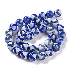 Natural Tibetan Wave Pattern dZi Agate Beads Strands&nbsp;G-B084-A05-01