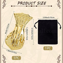 Alloy Hand Shaped Bookmark Clip&nbsp;AJEW-CP0006-94B-G