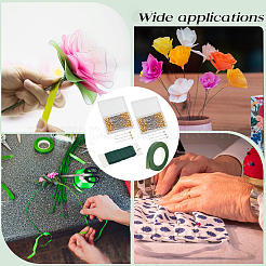 200Pcs Alloy Ball Head Pin with 1Roll Garden Grafting Paper Tape with 1 Roll Iron Wire Grimp Wire&nbsp;DIY-BBC0002-10