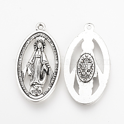 Tibetan Style Alloy Pendants&nbsp;X-TIBEP-Q078-38AS-RS