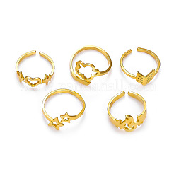 Bohemian Style 304 Stainless Steel Cuff Rings Set&nbsp;WGBFB25-02