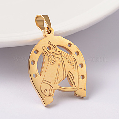 Horse 304 Stainless Steel Pendants&nbsp;STAS-M245-38