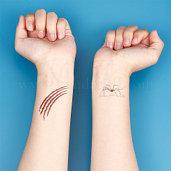 9 Sheets 9 Styles Halloween Temporary Face Tattoos&nbsp;STIC-WH0003-005