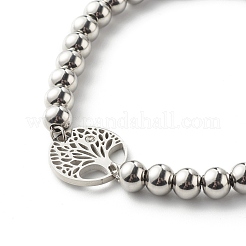Tarnish Resistant Tree of Life Link Bracelets for Men Women&nbsp;BJEW-JB06686