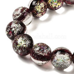 Handmade Dichroic Foil Glass Beads Strands&nbsp;DICH-U001-10D