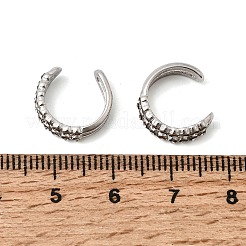 304 Stainless Steel Rhinestone Cuff Earrings&nbsp;EJEW-L313-04P