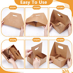 40Pcs Coffee Cup Paper Bags with Hole Handles&nbsp;ABAG-WA0001-02