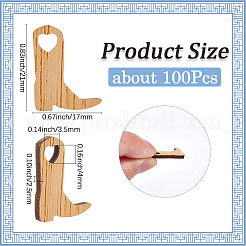 2 Bags Miniature Wooden Cowboy Boots Embellishments Crafts&nbsp;DJEW-SP0001-08