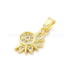 Brass Micro Pave Cubic Zirconia Pendants&nbsp;KK-S510-12G