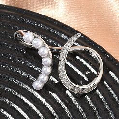 Brass Micro Pave Cubic Zirconia Cuff Open Rings&nbsp;RJEW-C158-03P