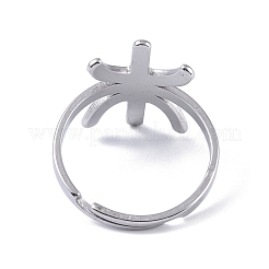 Non-Tarnish 201 Stainless Steel Adjustable Finger Rings&nbsp;RJEW-C074-02P