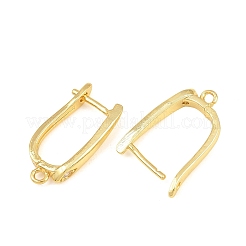 Brass Micro Pave Cubic Zirconia Hoop Earring Findings&nbsp;CU-CBAB5B4-03G