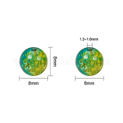 10 Colors Round Transparent Crackle Glass Beads&nbsp;CCG-YW0001-B