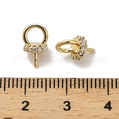 Brass Micro Pave Cubic Zirconia Peg Bails&nbsp;LS-KK-S397-03C
