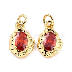 Brass Micro Pave Cubic Zirconia Pendant&nbsp;X-ZIRC-P089-19G-F